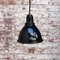 Lampe à Suspension d'Usine Vintage Industrielle en Émail Noir 5