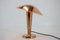 Big Bauhaus Copper Adjustable Table Lamp, Czechoslovakia, 1940s 4