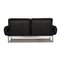 Black Plura Leather 2-Seat Couch with Relaxation Function from Rolf Benz 9