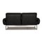 Sofá de dos plazas Plura de cuero negro con función Relaxation de Rolf Benz, Imagen 9