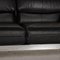 Schwarzes 2-Sitzer Sofa aus Plura Leder mit Relaxfunktion von Rolf Benz 4