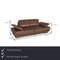 Brown Leather Volare 2-Seat Couch from Koinor, Image 2