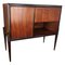 Mid-Century Modern Italian Wood Brass and Glass Top Dry Bar Drinks Cabinet, 1960s, Image 1