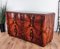 Art Deco Mid-Century Italian Regency Walnut Burl & Brass Chest of Drawers, Image 8