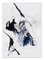 Lena Zak, Blue Velvet 3, 2020, acrílico, gesso, lápiz de grafito en papel de acuarela de 250 Gsm, Imagen 1
