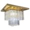 Mid-Century Modern Brass & Glass Ceiling Light from Kalmar, Austria, 1960s 1