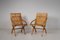 20th Century Swedish Grace Bare Wood Armchairs, Set of 2 2