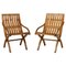 20th Century Swedish Grace Bare Wood Armchairs, Set of 2, Image 1