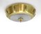 Art Deco Brass and Glass Flush Mount, 1930s, Image 2