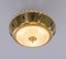 Art Deco Brass and Glass Flush Mount, 1930s 3