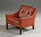 Vintage Danish Mid-Century Cognac Leather and Rosewood Lounge Chair 1