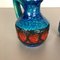 Op Art Multi-Color Pottery Vases from Bay Kermik, Germany, Set of 2 7