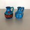 Op Art Multi-Color Pottery Vases from Bay Kermik, Germany, Set of 2, Image 2