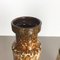Vintage Pottery Fat Lava Glazed Vases from Scheurich, Germany, 1970s, Set of 2, Image 4