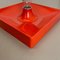 Minimalist Pop Art Red Orange Metal Wall Light from Sölken Lights, Germany, 1970s, Image 8