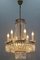 Art Déco Kronleuchter mit 9 Leuchten aus Kristallglas & Messing im Art Deco Stil 3