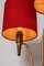 Lámpara de pie Temde minimalista de teca y cobre, años 60, Imagen 5