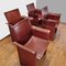 Italian Cognac Leather Dining Chairs by Tito Agnoli for Matteo Grassi, 1970s, Set of 4 4