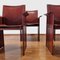 Italian Cognac Leather Dining Chairs by Tito Agnoli for Matteo Grassi, 1970s, Set of 4 3