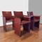 Italian Cognac Leather Dining Chairs by Tito Agnoli for Matteo Grassi, 1970s, Set of 4 1