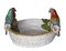 Tafelaufsatz mit Papageien und Blumen aus Keramik von Ceramiche Ceccarelli 1