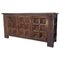 19th Century Large Spanish Gothic Carved Walnut Cabinet with Three Doors 1