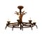 Large Bentwood Eight-Arm Chandelier from Ton, Image 4