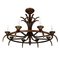 Large Bentwood Eight-Arm Chandelier from Ton 1