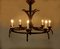 Large Bentwood Eight-Arm Chandelier from Ton 7