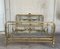 19th Century French Full Belle Époque Bronze Iron Brass and Glass Bed 3