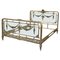 19th Century French Full Belle Époque Bronze Iron Brass and Glass Bed 1