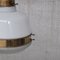 Lámpara colgante alemana antigua de latón y vidrio en dos tonos, Imagen 5