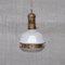 Antique German Two Tone Brass and Glass Pendant Light 1
