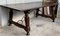 Late 19th Spanish Walnut Dining Table with Iron Stretcher, Image 8