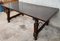 Late 19th Spanish Walnut Dining Table with Iron Stretcher, Image 6