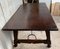 Late 19th Spanish Walnut Dining Table with Iron Stretcher 7
