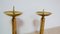 Large Bauhaus Brass Candleholders, 1930s, Set of 2 5