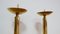 Large Bauhaus Brass Candleholders, 1930s, Set of 2 8