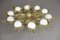 Mid-Century Italian Brass and Opaline Glass Chandelier by Gio Ponti for Arredoluce, 1960s, Image 2