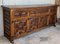 Large 19th Century Catalan Spanish Baroque Carved Oak Credenza or Buffet 2