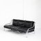 Stringa Sofa in Chrome Metal & Dark Brown Leather by Gae Aulenti for Poltronova, Italy, 1980s 1