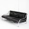 Stringa Sofa aus verchromtem Metall & dunkelbraunem Leder von Gae Aulenti für Poltronova, Italien, 1980er 3