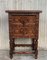 Spanish Carved Walnut End Table or Nightstand with 2 Drawers, Image 4