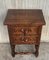 Spanish Carved Walnut End Table or Nightstand with 2 Drawers 5