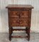 Spanish Carved Walnut End Table or Nightstand with 2 Drawers 2
