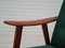 Danish Reupholstered Armchair in Wool & Mahogany, 1960s 13