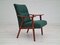 Danish Reupholstered Armchair in Wool & Mahogany, 1960s, Image 1