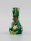 Art Deco French Vase with Hand-Painted Flowers on a Green Background 3