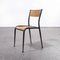 French Black Tapered Leg School Dining Chair from Mullca, 1950s, Image 4