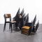 French Black Tapered Leg School Dining Chair from Mullca, 1950s, Image 1